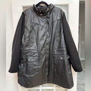 Lane Bryant Women's Black Mid-weight Winter Quilted Warm Jacket Plus Size 22 24